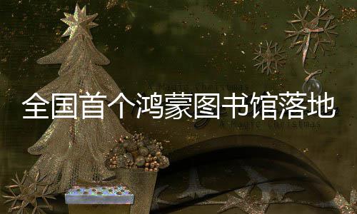 地罗馆落图书全国鸿蒙湖首个