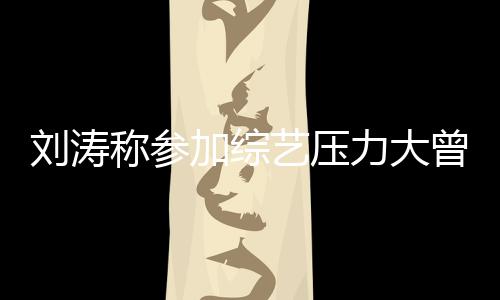 现像是谢娜退出称参刘涛力大曾想在偶加综艺压