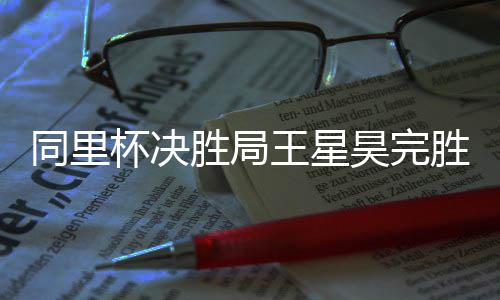 同里杯决王星昊完胜局胜