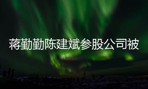 行 许晴公司股东被强参股制执勤陈蒋勤建斌也是